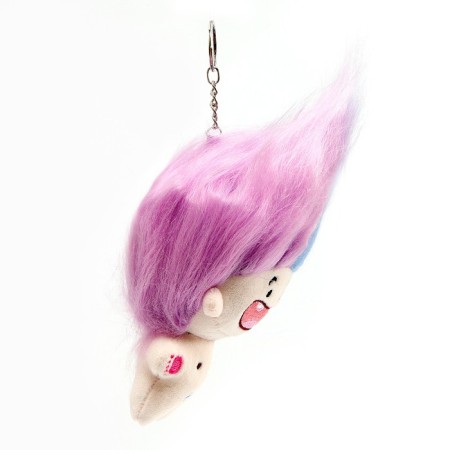 Soft toy "trolls" on a key chalk, 12 cm, color mix-1