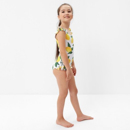 Children's swimsuit KAFTAN "Lemons", height 134-140 cm, white-1