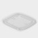 Disposable plastic lid, YUPK-1616, 16 × 16 × 1.38 cm, transparent, 50 pcs/un