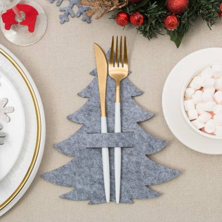 Envelope for cutlery "Christmas tree" 19x21 cm, 100% p/e, felt