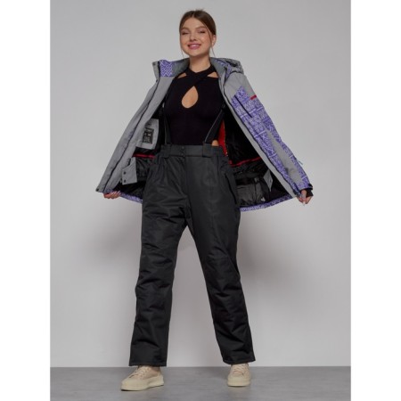 Ski jacket female winter, size 48, purple color-4
