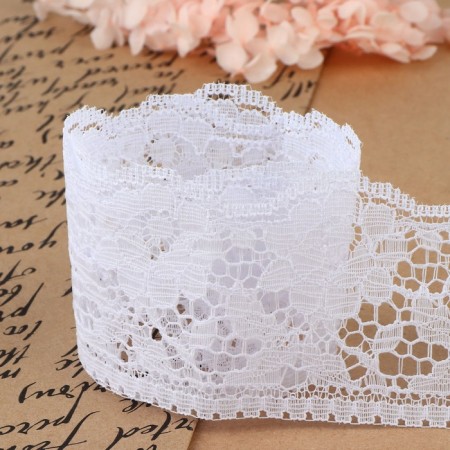Capricon lace, 60 mm × 10 ± 1 m, white color-2