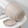 Pot for flowers with a Saffron pallet, 5.4 l, d = 22.4 cm, h = 20.5 cm, beige color