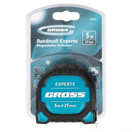 Roulette Gross Experte 32575, two -component case, magnet, nylon, 5 m x 27 mm-3