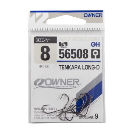 Hook Owner Tenkara Long-D No. 8, 9 pcs.