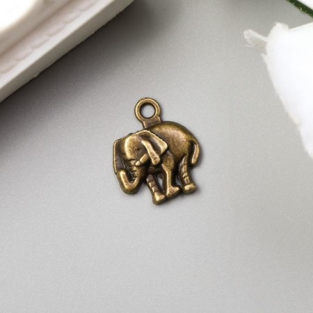 Decor for creativity Metal "Elephant" Bronze 1.3x1.2 cm