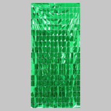 Festive curtain 100*200 cm, green color