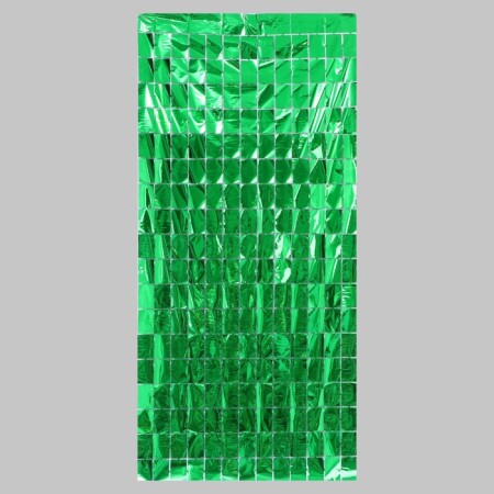 Festive curtain 100*200 cm, green color