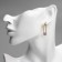 Earrings with rhinestones Xuping Pinker pin, white color in pink gold