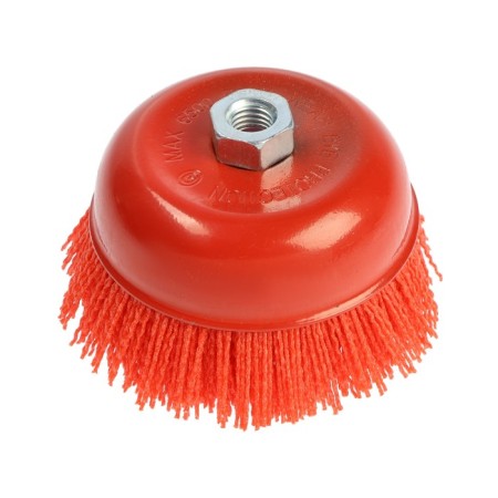 Nylon brush for ushm tundra, "cup", M14, 125 mm