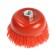 Nylon brush for ushm tundra, "cup", M14, 125 mm