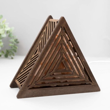 Salt lamp with Dimmer "Pyramid" E14 15W 1 kg white salt 17x19x7cm-6