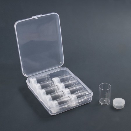 A set of jars for decor, 10 pcs, in the organizer, 5 ml, 12 × 9 × 2.9 cm, the color is transparent-2