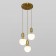 Suspended lamp with glass lamps of Bubble, 60W, E27, 30x30 cm