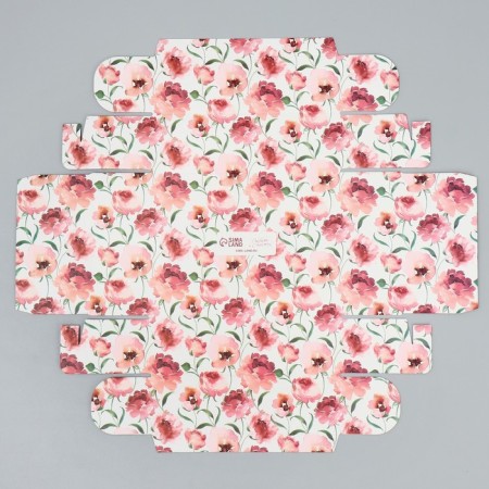 Gift box, packaging, “only for you”, flowers, 16.5 x 12.5 x 5 cm-6