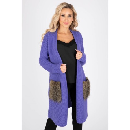 Cardigan female, size 42, purple color-12