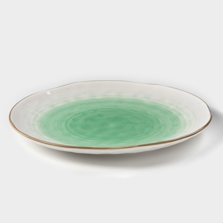 Porcelain shade "Cosmos", d = 27.5 cm, green color-1
