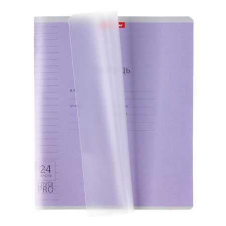 Notebook 24 sheets in the Erichkrause line "Coverpro classic", plastic cover, coated cardboard, offset block 100% whiteness, mix-9