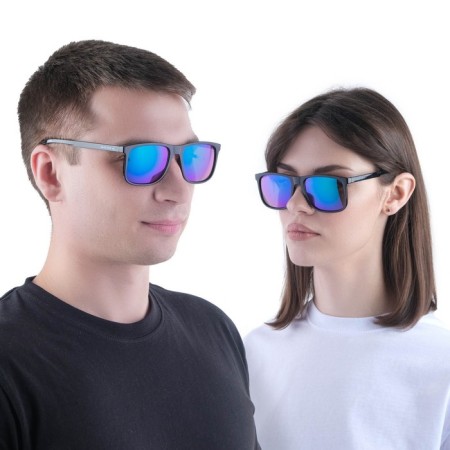 Sunglasses "OneSun", UV 400, 14.7 x 14.7 x 4.9 cm, lens 4.3 x 5.3 cm, blue