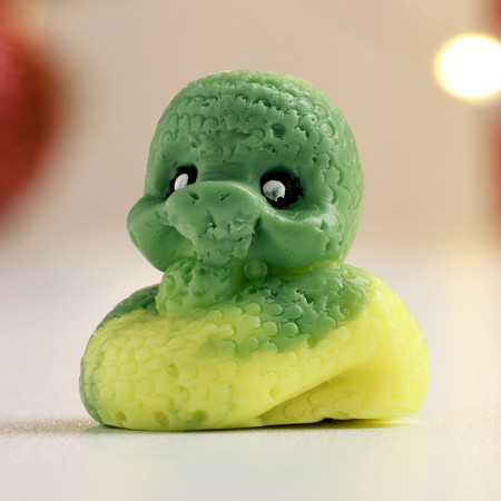 New Year. Symbol 2025. Figure soap "snake milah" gradient Green-1