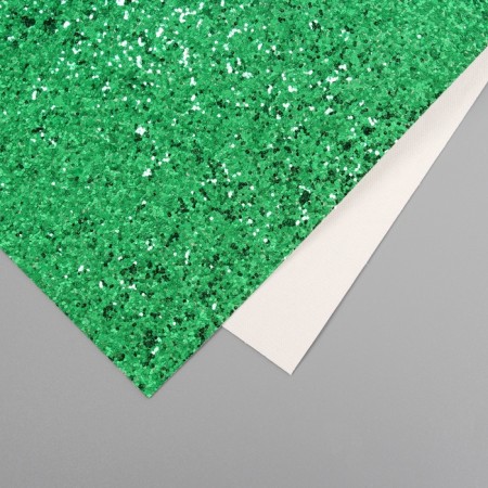 Liszt for creativity claims. Kozh "Large sparkles" Green sheet 33x20 cm thick 0.84 mm