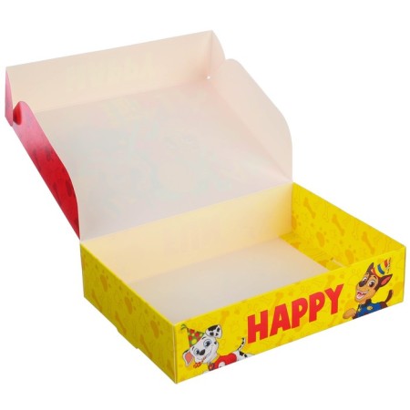 Gift box, folding "Happy" 21x15x5 cm, puppy patrol-1