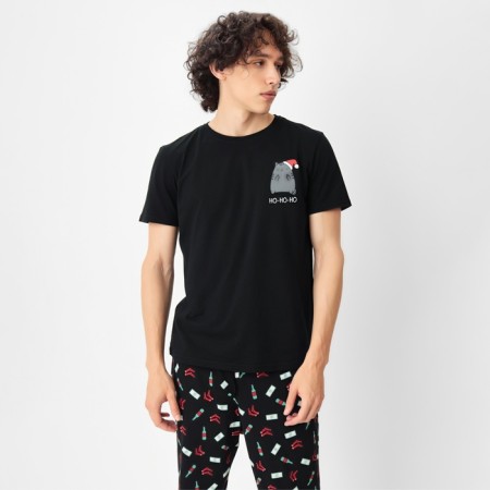 New Year. Pajama men's kaftan Ho Ho Ho, size 54-1