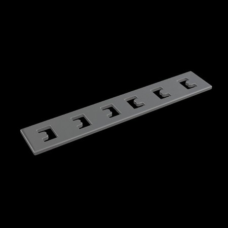 Connecting bar for the built-in track system Technical tra004C-222S, 7x1 cm, silver color-3