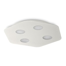 Ceiling light mantra area, GX53, 4x9W, 440x490x40 mm, matte white color