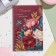 Birthday card!" glitter, congregre, burgundy background, 12.5x19.4 cm