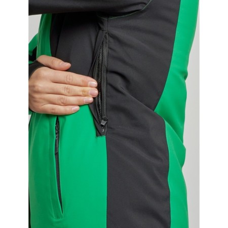 Ski jacket female, size 48, green color-6