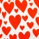 Ethel towel Red Hearts 40x73cm, 100% cotton, sarzha 190 g/m2