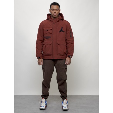 Sports male jacket, size 58, burgundy color-10