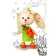 Set for creating a toy made of felt+coloring "Bunny love"