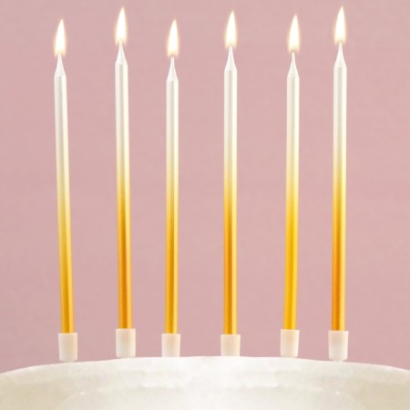 Candles for the cake "On your special day", gold, 6 pcs.-5