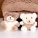 Soft toy "Bear" on the key fob, 10 cm, color mix