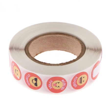 Stickers in the roll "Smiles - 1" diameter 1.5 cm, 1000 pcs.-1