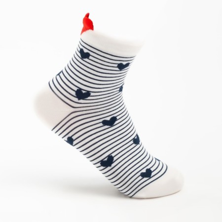 Women's socks, white/blue color, size 36-40