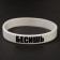 Silicone bracelet "enroll" the standard, white color, 20 cm