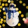 Souvenir on the Christmas tree "Snowman", 8 cm, Gzhel
