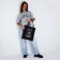 Soper bag “Let's run away far”, 40x35x0.5 cm, without lightning, without lining, black color
