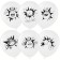 Latex ball 12 “Buba and friends”, pastel, white, 4 tbsp., Set 25 pcs., Mix