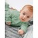 Combineson-Slip on the zipper Fashion, height 56 ​​cm, green color
