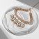 Choker-Coker "drop" rhinestones, white in gold
