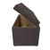 Puff with a lid and weighting, 800 × 400 × 420 mm, Dream velor, stone color