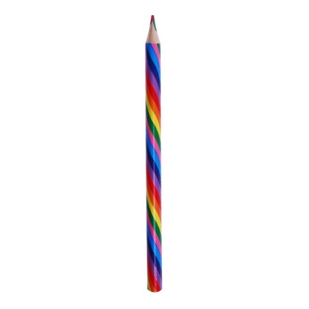 Pencil multicolored, thick, sharpened-4