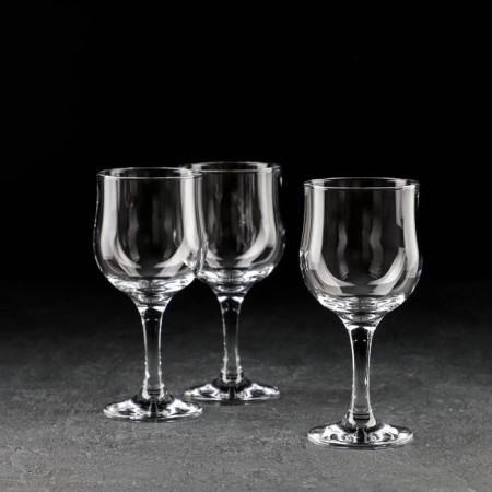 A set of glass glass for wine Tulipe, 315 ml, 3 pcs