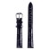 Bugert watch strap 12 mm, genuine leather, l = 20 cm, black, the texture of the crocodile