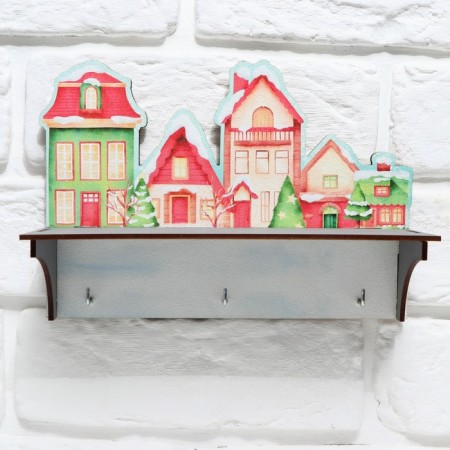 Key of plywood "Funned houses"-1