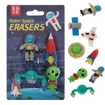 A set of figured eraser 4 pieces "Cosmos", mix